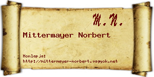 Mittermayer Norbert névjegykártya